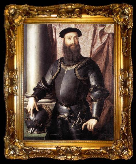 framed  BRONZINO, Agnolo Portrait of Stefano IV Colonna, ta009-2
